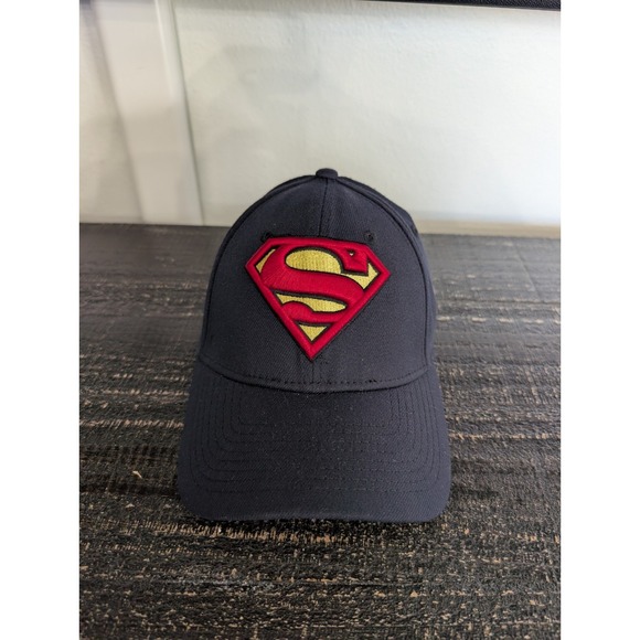 New Era Other - New Era Superman Shield Navy Flex Fitted Baseball Cap Hat Men's Small/Medium